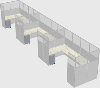 U-shaped cubicle