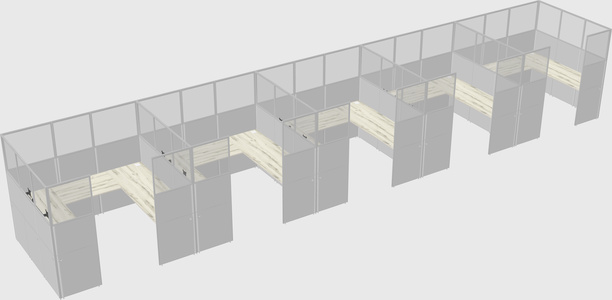 U-shaped cubicle
