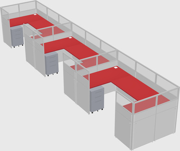 U-shaped cubicle