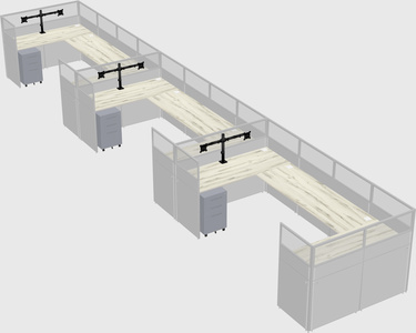 U-shaped cubicle