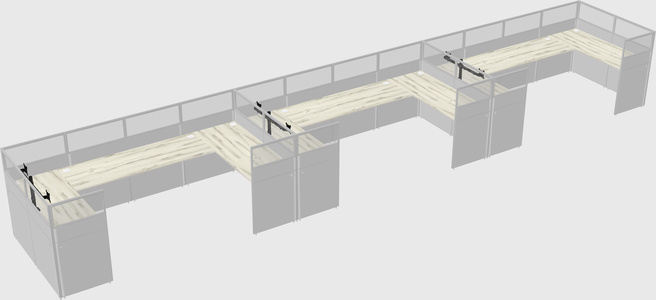 U-shaped cubicle