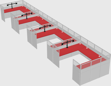 U-shaped cubicle