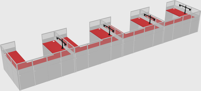 U-shaped cubicle