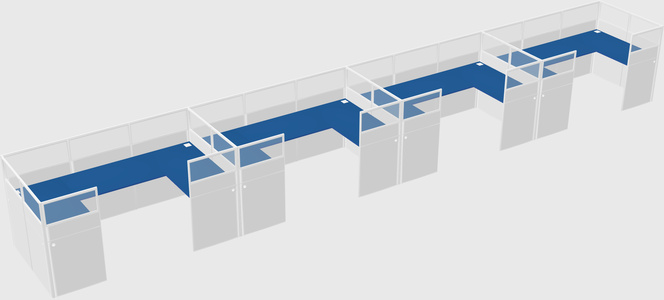 U-shaped cubicle