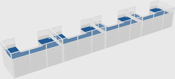 U-shaped cubicle