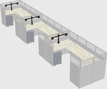 U-shaped cubicle