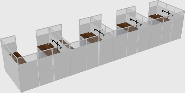 U-shaped cubicle