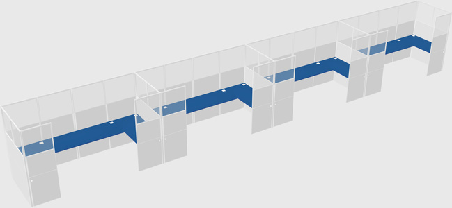 U-shaped cubicle