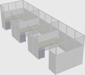 U-shaped cubicle
