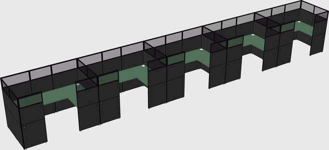 U-shaped cubicle