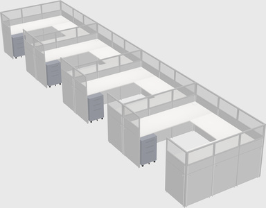 U-shaped cubicle