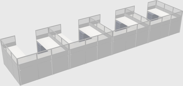 U-shaped cubicle