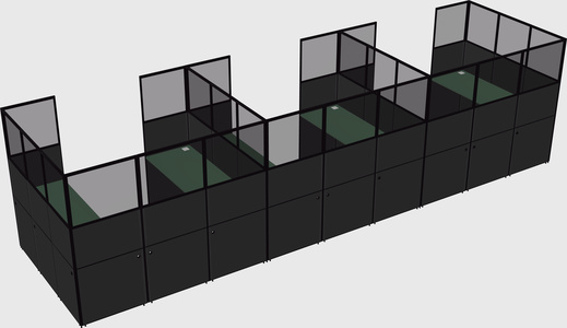 U-shaped cubicle