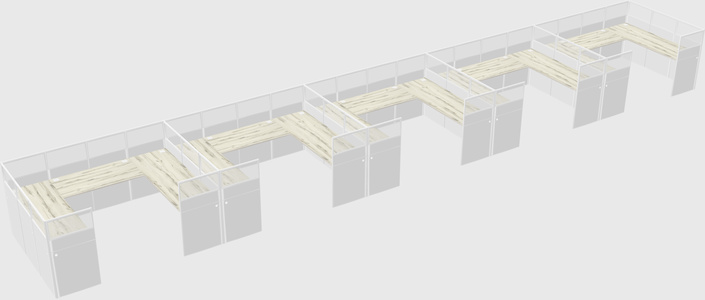 U-shaped cubicle