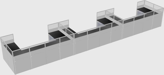 U-shaped cubicle