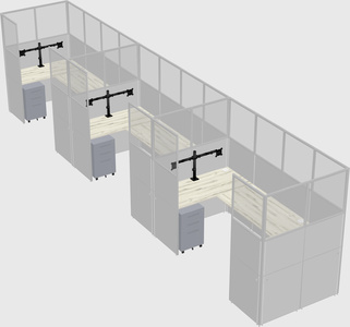 U-shaped cubicle