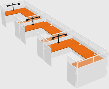 U-shaped cubicle