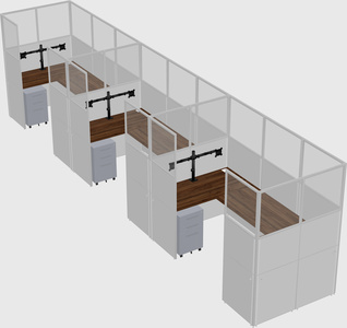U-shaped cubicle