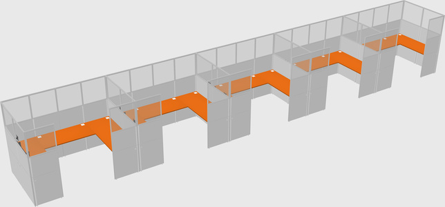 U-shaped cubicle