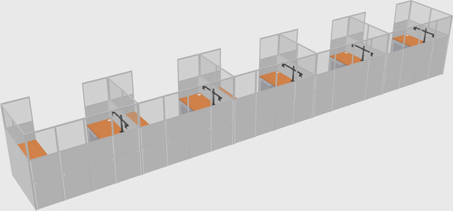 U-shaped cubicle