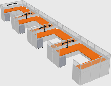 Cabine en u