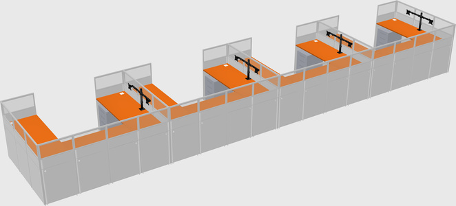 Cabine en u