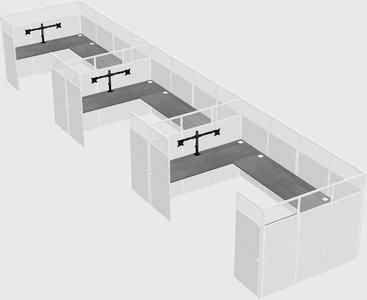 U-shaped cubicle