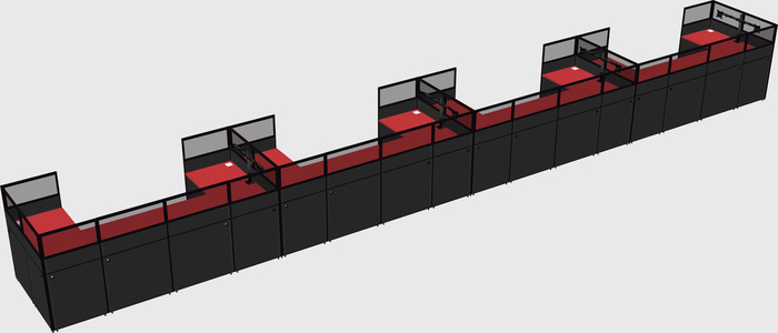 U-shaped cubicle