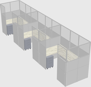 U-shaped cubicle