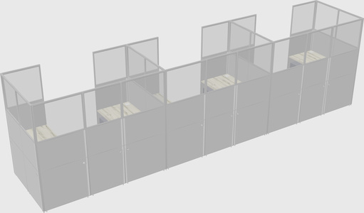 U-shaped cubicle