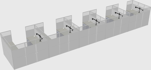 U-shaped cubicle