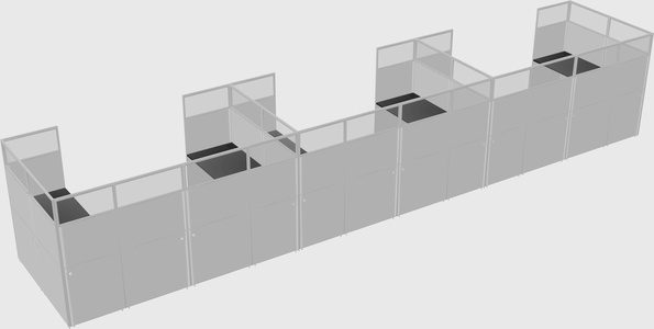 Cabine en u