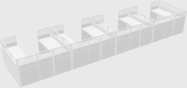Cabine en u