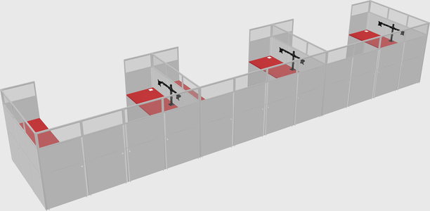 U-shaped cubicle