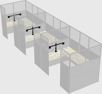 U-shaped cubicle