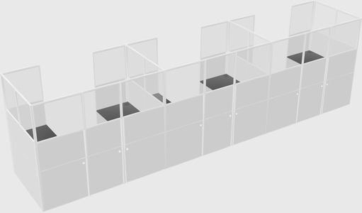U-shaped cubicle