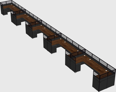 U-shaped cubicle