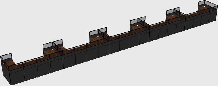 U-shaped cubicle