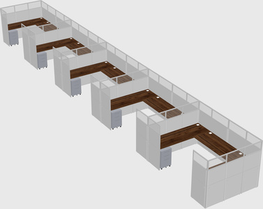 U-shaped cubicle