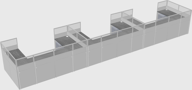 U-shaped cubicle