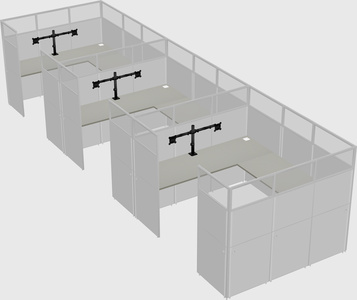 U-shaped cubicle