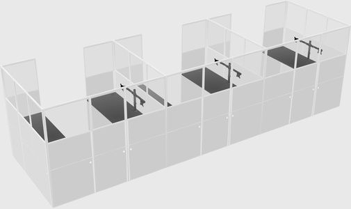 U-shaped cubicle