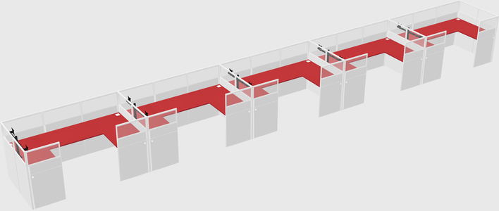 U-shaped cubicle