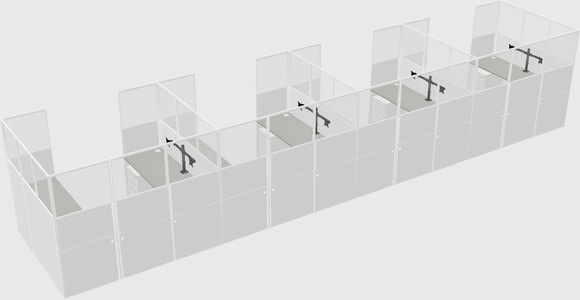 U-shaped cubicle