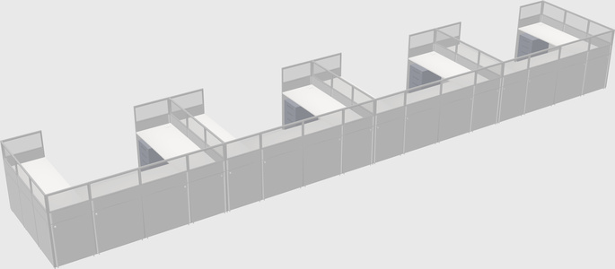 Cabine en u