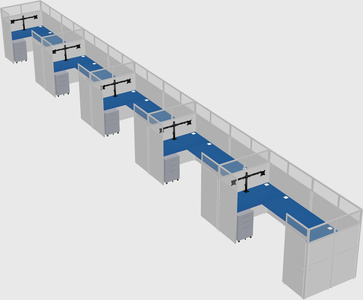 U-shaped cubicle