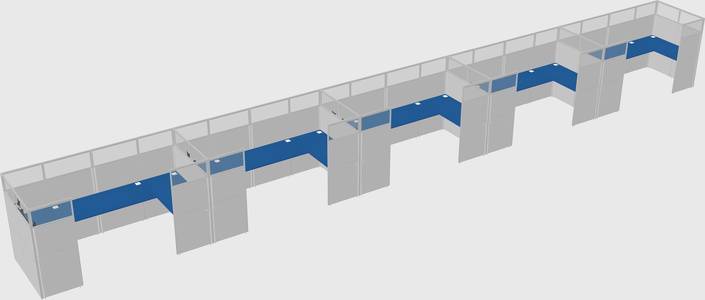U-shaped cubicle
