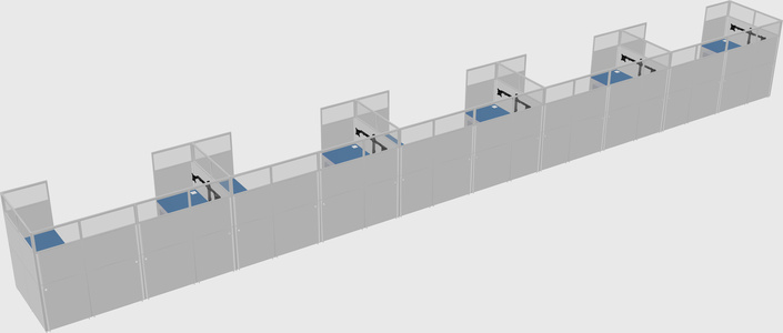 U-shaped cubicle