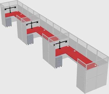 U-shaped cubicle
