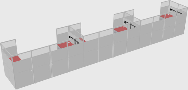 U-shaped cubicle